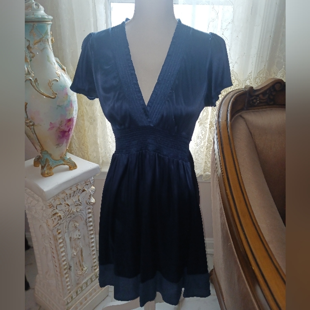 Bcbgmaxazria Blue silk dress